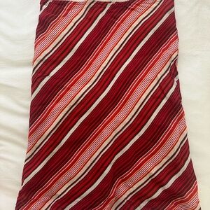 Striped Red and White Skirt